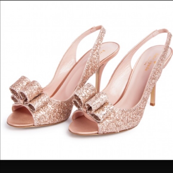 kate spade rose gold glitter shoes
